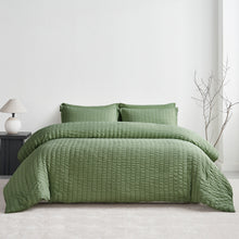 Load image into Gallery viewer, JELLYMONI Seersucker Comforter Set, 7 Pieces Fluffy Bedding, All Season Lightweight Bedding Sets