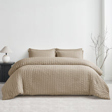 Load image into Gallery viewer, JELLYMONI Seersucker Comforter Set, 7 Pieces Fluffy Bedding, All Season Lightweight Bedding Sets