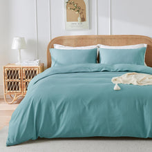 Load image into Gallery viewer, JELLYMONI 3 Pieces Soft Microfiber & Rayon Derived from Bamboo Duvet Cover Set, Cooling Duvet Cover with Zipper Closure