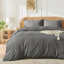 Load image into Gallery viewer, JELLYMONI 3 Pieces Soft Microfiber & Rayon Derived from Bamboo Duvet Cover Set, Cooling Duvet Cover with Zipper Closure