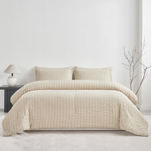 Load image into Gallery viewer, JELLYMONI Seersucker Comforter Set, 7 Pieces Fluffy Bedding, All Season Lightweight Bedding Sets