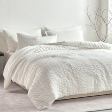 Load image into Gallery viewer, JELLYMONI Seersucker Comforter Set, 7 Pieces Fluffy Bedding, All Season Lightweight Bedding Sets