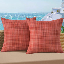 Load image into Gallery viewer, JELLYMONI Outdoor Waterproof Pillow Covers - 2 Pack Woven Farmhouse Throw Pillowcases, Decorative Throw Pillow Covers for Courtyard Garden Terrace Cafe