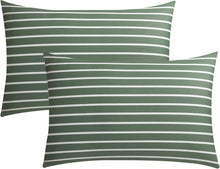 Load image into Gallery viewer, JELLYMONI 100% Natural Cotton Striped Pillowcases Set