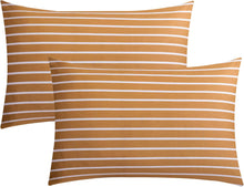 Load image into Gallery viewer, JELLYMONI 100% Natural Cotton Striped Pillowcases Set