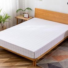 Load image into Gallery viewer, JELLYMONI 100% Cotton Plaid Fitted Sheet, Ultra Soft Breathable Deep Pocket Bed Sheet