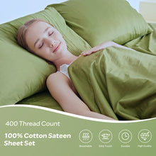 Load image into Gallery viewer, JELLYMONI 400 Thread Count 100% Cotton Sateen Sheet Sets