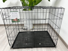 Load image into Gallery viewer, Foldable Black Dog Crate – Heavy Duty Metal Kennel for Pets