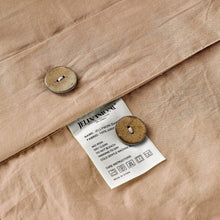Load image into Gallery viewer, Washed Cotton Duvet Cover Set Rust with Button Closure - JELLYMONI