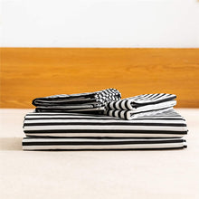Load image into Gallery viewer, Natural Cotton Black Striped Duvet Cover Sets - JELLYMONI