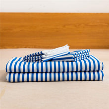 Load image into Gallery viewer, Natural Cotton Blue Striped Duvet Cover Sets - JELLYMONI