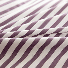 Load image into Gallery viewer, Natural Cotton Purple Striped Duvet Cover Sets - JELLYMONI