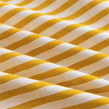 Load image into Gallery viewer, Natural Cotton Yellow Striped Duvet Cover Sets - JELLYMONI