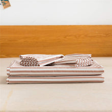 Load image into Gallery viewer, Natural Cotton Pink Striped Duvet Cover Sets - JELLYMONI
