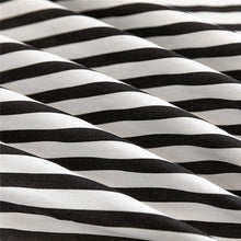 Load image into Gallery viewer, Natural Cotton Black Striped Duvet Cover Sets - JELLYMONI