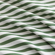Load image into Gallery viewer, Natural Cotton Green Striped Duvet Cover Sets - JELLYMONI