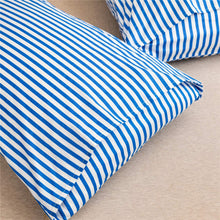 Load image into Gallery viewer, Natural Cotton Blue Striped Duvet Cover Sets - JELLYMONI