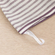 Load image into Gallery viewer, Natural Cotton Purple Striped Duvet Cover Sets - JELLYMONI