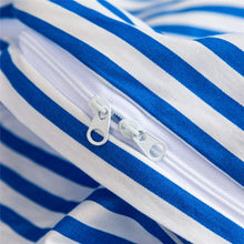 Load image into Gallery viewer, Natural Cotton Blue Striped Duvet Cover Sets - JELLYMONI