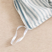 Load image into Gallery viewer, Natural Cotton Grayish Blue Striped Duvet Cover Sets - JELLYMONI