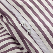 Load image into Gallery viewer, Natural Cotton Purple Striped Duvet Cover Sets - JELLYMONI