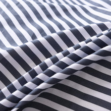 Load image into Gallery viewer, Natural Cotton Navy Blue Striped Duvet Cover Sets - JELLYMONI