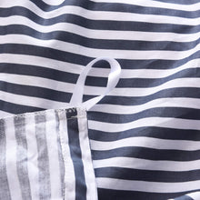 Load image into Gallery viewer, Natural Cotton Navy Blue Striped Duvet Cover Sets - JELLYMONI