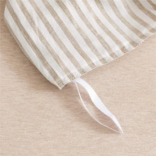 Load image into Gallery viewer, Natural Cotton Khaki Striped Duvet Cover Sets - JELLYMONI