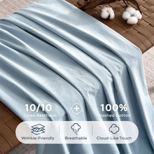 Load image into Gallery viewer, JELLYMONI Duvet Cover Twin/Full/Queen/King Size - 100% Washed Cotton Comforter Cover with Linen-Like Texture, Breathable &amp; Soft Bedding for Modern Home, Guest Room and Everyday Use,1 Duvet Cover &amp; Pillowcase
