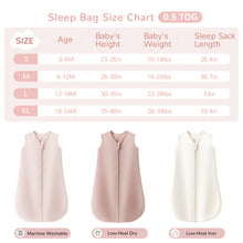 Load image into Gallery viewer, JELLYMONI Baby Sleep Sack 100% Cotton Wearable Blanket, 0.5 TOG Soft Lightweight Toddler Sleeping Sack 3 Pack 2-Way Zipper Newborn Sleep Sacks
