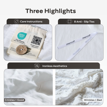 Load image into Gallery viewer, JELLYMONI 100% Washed Cotton Duvet Cover Twin/Full/Queen/King – Soft, Breathable Linen-Look Bedding with Natural Wrinkle Texture, Button Closure, 3-Piece Set Breathe Easy in Bedroom Comfort
