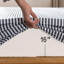 Load image into Gallery viewer, JELLYMONI 100% Cotton Plaid Fitted Sheet, Ultra Soft Breathable Deep Pocket Bed Sheet
