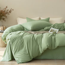 Load image into Gallery viewer, JELLYMONI Duvet Cover Twin/Full/Queen/King Size - 100% Washed Cotton Comforter Cover with Linen-Like Texture, Breathable &amp; Soft Bedding for Modern Home, Guest Room and Everyday Use,1 Duvet Cover &amp; Pillowcase
