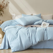Load image into Gallery viewer, JELLYMONI Duvet Cover Twin/Full/Queen/King Size - 100% Washed Cotton Comforter Cover with Linen-Like Texture, Breathable &amp; Soft Bedding for Modern Home, Guest Room and Everyday Use,1 Duvet Cover &amp; Pillowcase
