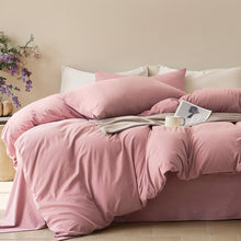 Load image into Gallery viewer, JELLYMONI Duvet Cover Twin/Full/Queen/King Size - 100% Washed Cotton Comforter Cover with Linen-Like Texture, Breathable &amp; Soft Bedding for Modern Home, Guest Room and Everyday Use,1 Duvet Cover &amp; Pillowcase
