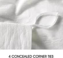 Load image into Gallery viewer, Washed Cotton Duvet Cover Set Pure White with Button Closure - JELLYMONI
